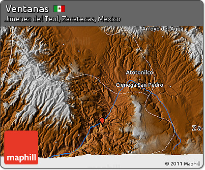 Physical 3D Map of Ventanas