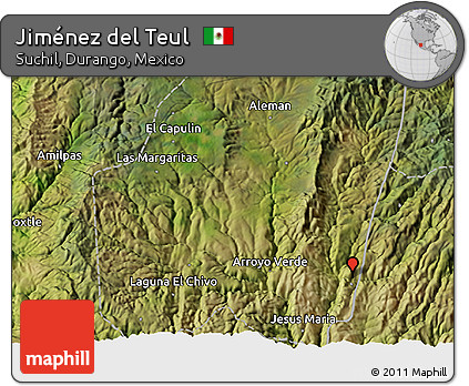 Satellite 3D Map of Jiménez Del Teul