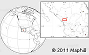 Blank Location Map of the area around 23° 23' 16" N, 105° 19' 29" W