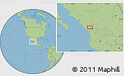 Savanna Style Location Map of the area around 23° 23' 16" N, 105° 19' 29" W