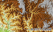 Physical Map of the area around 23° 23' 16" N, 105° 19' 29" W