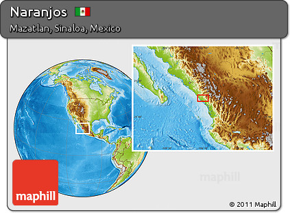 Physical Location Map of Naranjos