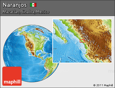 Physical Location Map of Naranjos