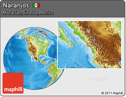 Physical Location Map of Naranjos