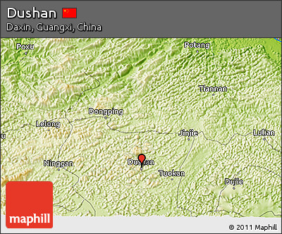 Physical 3D Map of Dushan