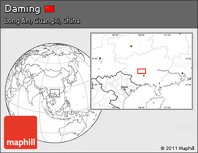 Blank Location Map of Daming