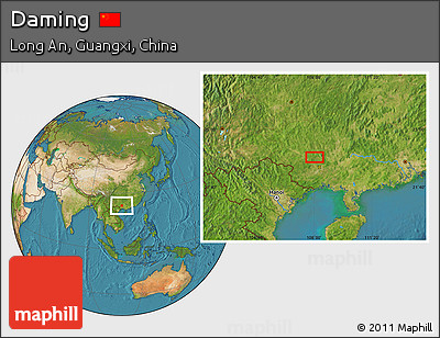 Satellite Location Map of Daming