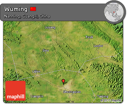 Satellite Map of Wuming