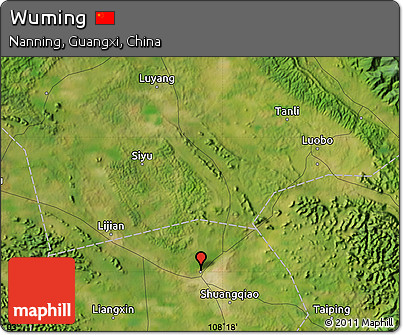Satellite Map of Wuming
