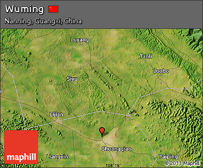 Satellite Map of Wuming