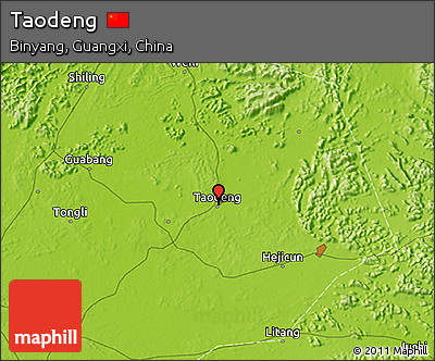 Physical 3D Map of Taodeng