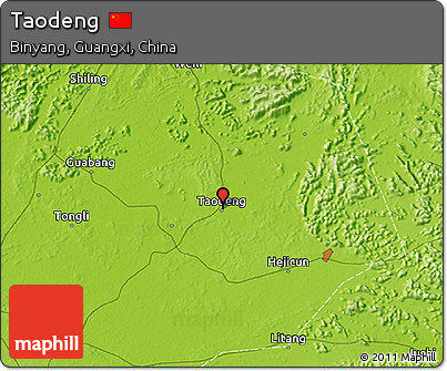 Physical 3D Map of Taodeng