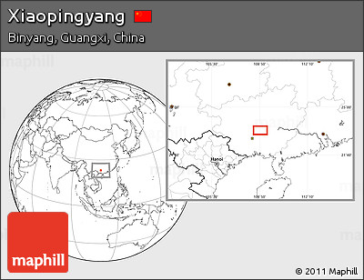 Blank Location Map of Xiaopingyang