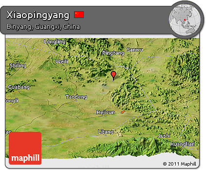 Satellite Panoramic Map of Xiaopingyang