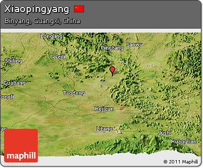 Satellite Panoramic Map of Xiaopingyang