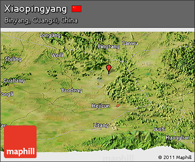 Satellite Panoramic Map of Xiaopingyang