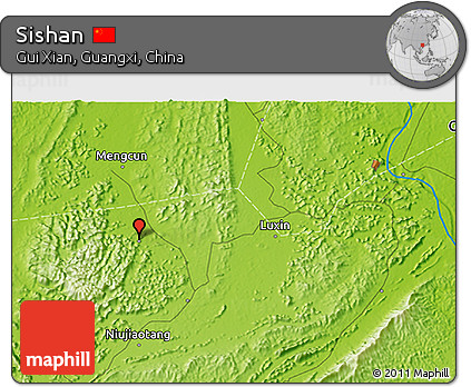 Physical 3D Map of Sishan