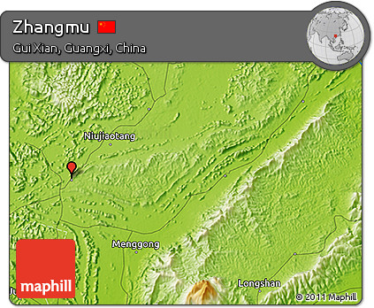 Physical 3D Map of Zhangmu