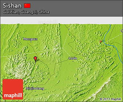 Physical 3D Map of Sishan
