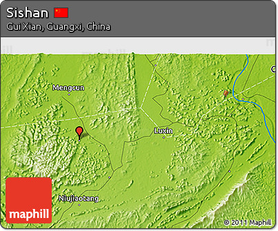 Physical 3D Map of Sishan