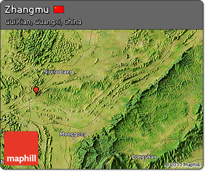 Satellite 3D Map of Zhangmu