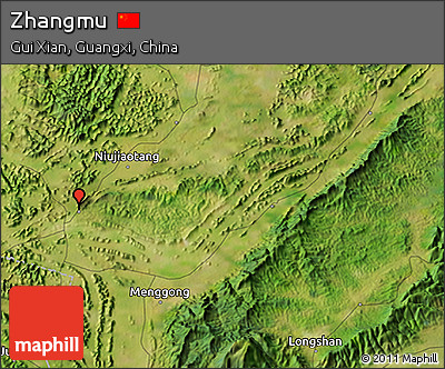 Satellite 3D Map of Zhangmu