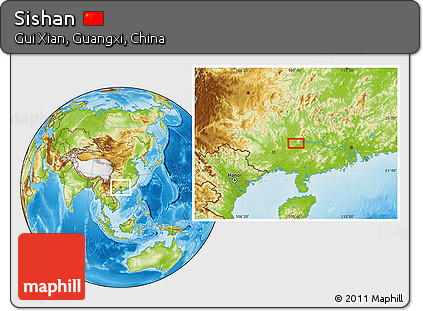 Physical Location Map of Sishan