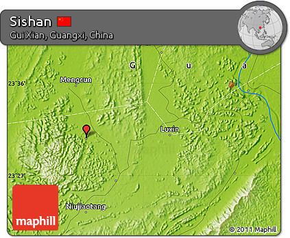 Physical Map of Sishan
