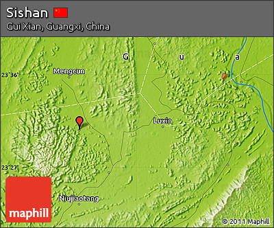 Physical Map of Sishan
