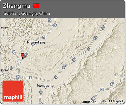 Shaded Relief Map of Zhangmu