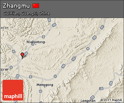 Shaded Relief Map of Zhangmu