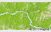 Physical 3D Map of the area around 23° 23' 16" N, 111° 25' 30" E