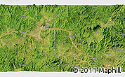 Satellite 3D Map of the area around 23° 23' 16" N, 111° 25' 30" E