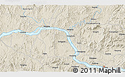 Shaded Relief 3D Map of the area around 23° 23' 16" N, 111° 25' 30" E