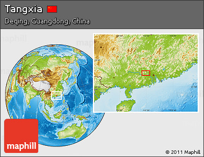 Physical Location Map of Tangxia