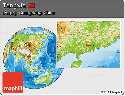 Physical Location Map of Tangxia
