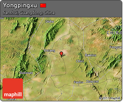 Satellite 3D Map of Yongpingxu