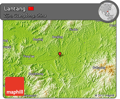 Physical 3D Map of Lantang