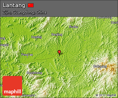 Physical 3D Map of Lantang