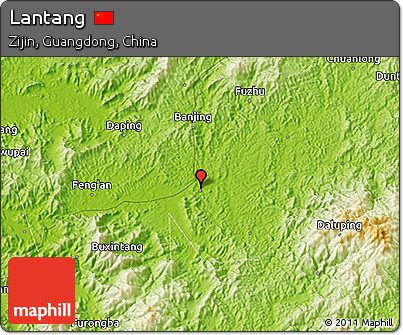 Physical 3D Map of Lantang