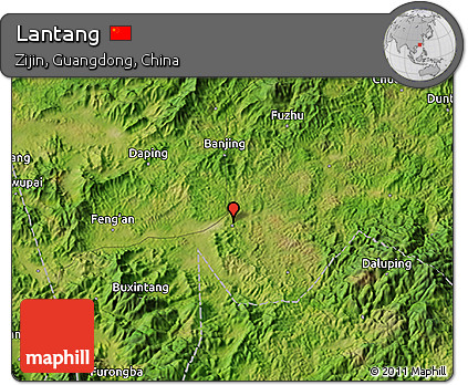 Satellite 3D Map of Lantang