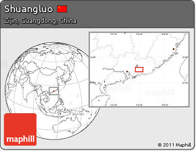 Blank Location Map of Shuangluo
