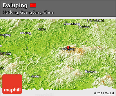 Physical Panoramic Map of Daluping