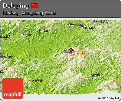 Physical Panoramic Map of Daluping