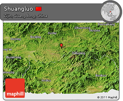 Satellite Panoramic Map of Shuangluo