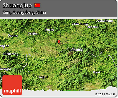 Satellite Panoramic Map of Shuangluo