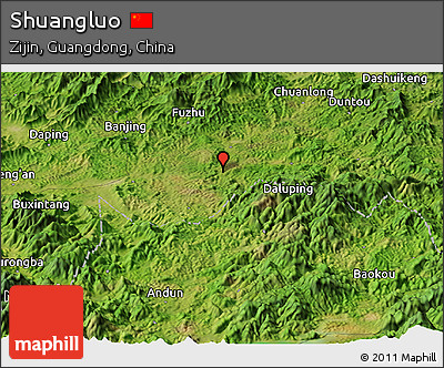 Satellite Panoramic Map of Shuangluo