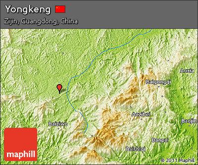 Physical 3D Map of Yongkeng