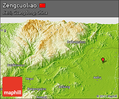 Physical 3D Map of Zengcuoliao