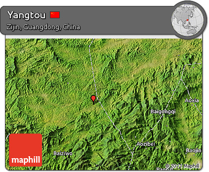 Satellite 3D Map of Yangtou